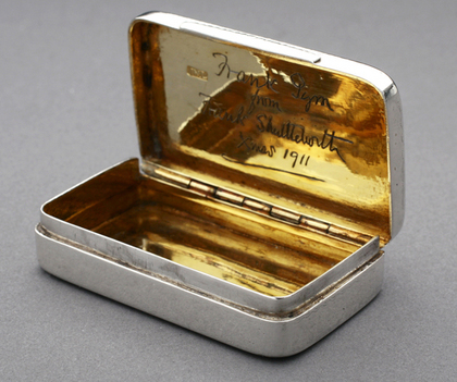 Cape Silver Snuff Box - Johannes  Martinus Lotter, Colonel Frank Shuttleworth, Bedfordshire Yeomanry